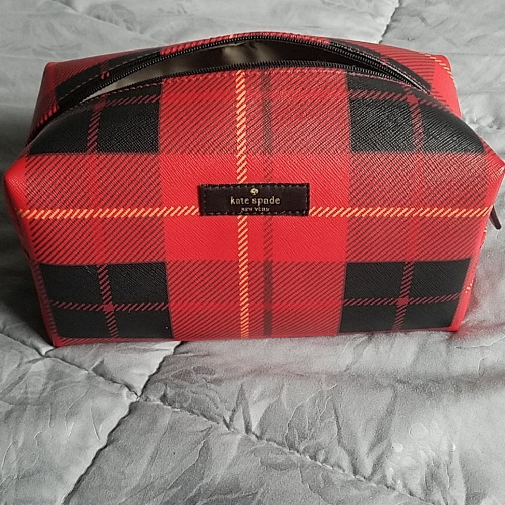 Kate Spade Medium Cosmetic Bag Plaid